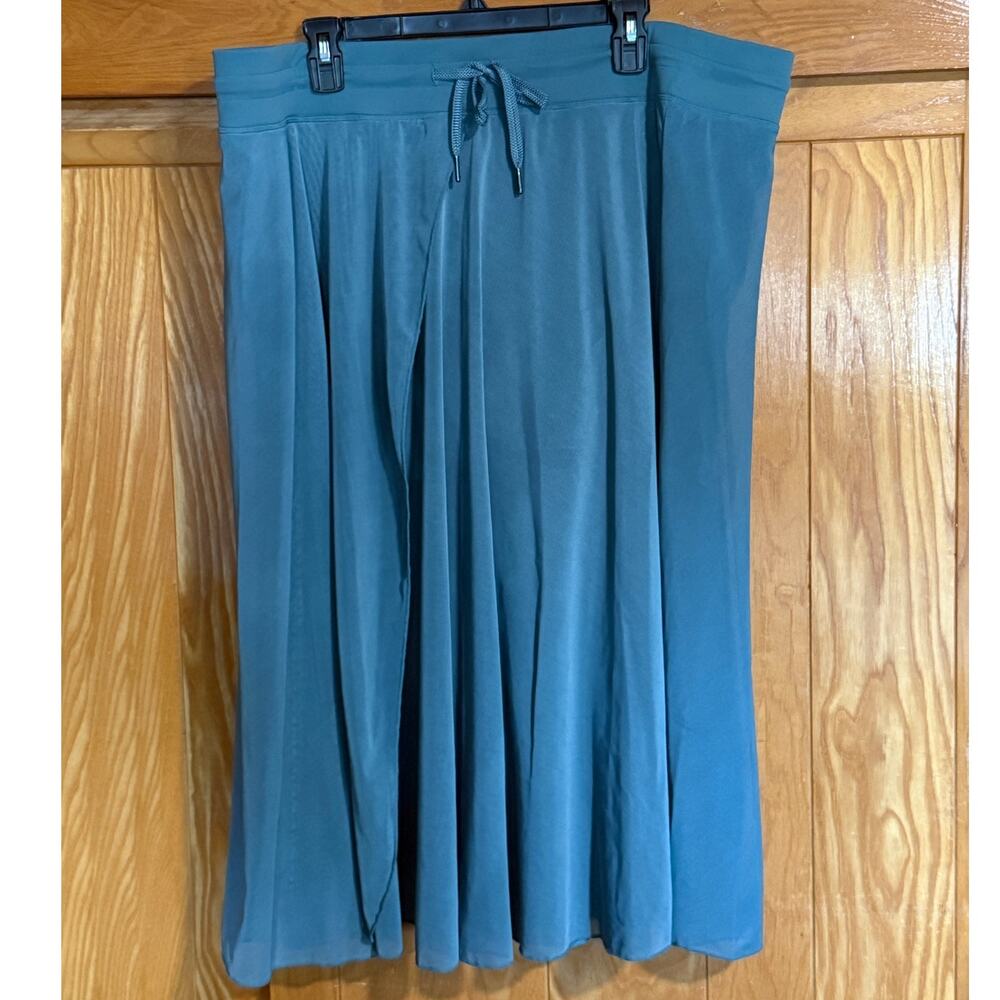 Halara Mesh 2-in-1 Flowy Midi Skort Blue Teal Plus Size 2X